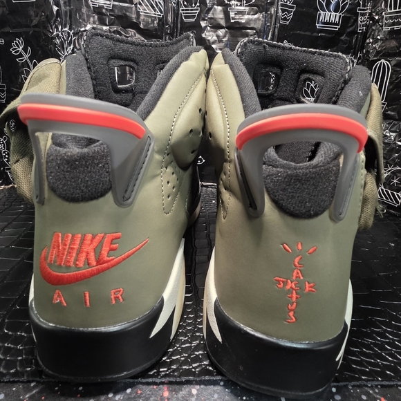 Olive Air Jordan High-Top Sneakers - Picture 4 of 9